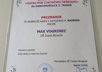 Haikuji pod cvetočimi češnjami