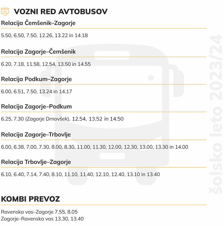 Vozni red avtobusov 2023/2024